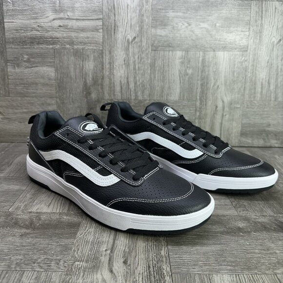 Vans Zahba Men's size 12 Black White Leather Shoes - Picture 5 of 8
